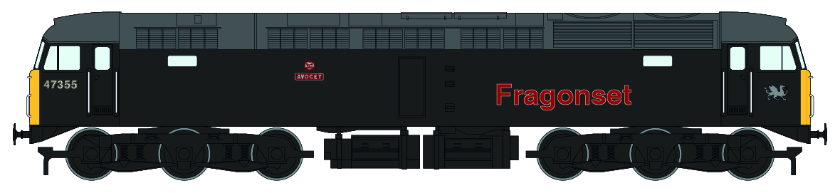 Class 47 Diesel locomotive in Fragonset Livery