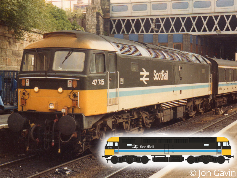 Class 47/7 diesel locomotive. Picture by Jon Gavin