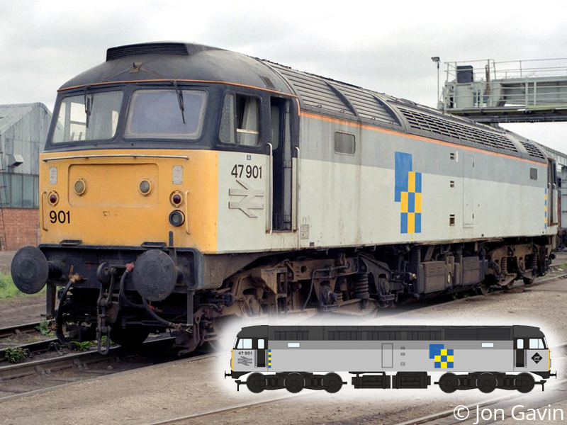 Class 47/9 diesel locomotive. Picture by Jon Gavin