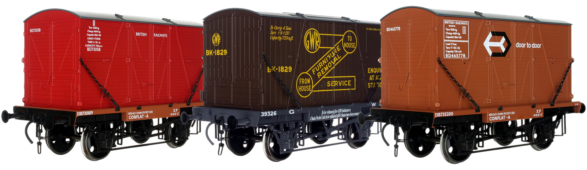 Dapol O Gauge (1:43 Scale) Conflat container flat