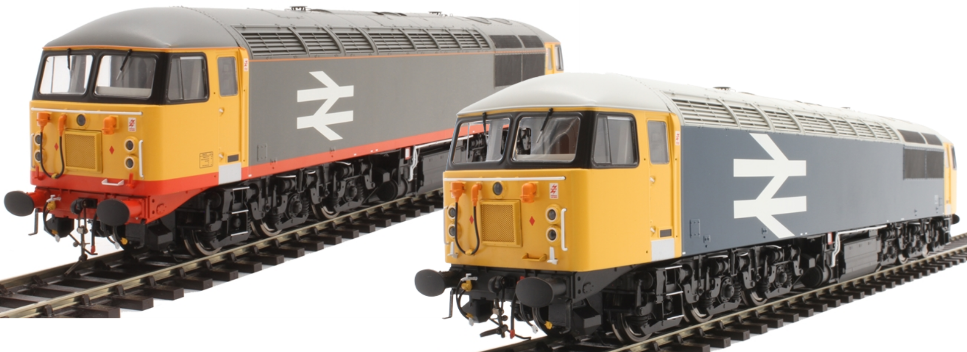 5603 - Railfreight red stripe livery and 5601 - BR large logo blue livery