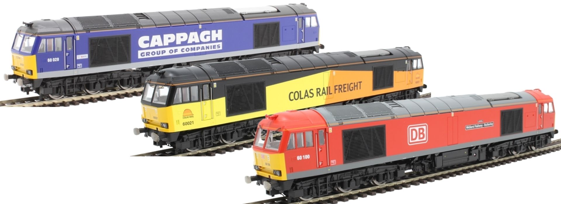 Cappagh, Colas and DB liveried Hornby Class 60s
