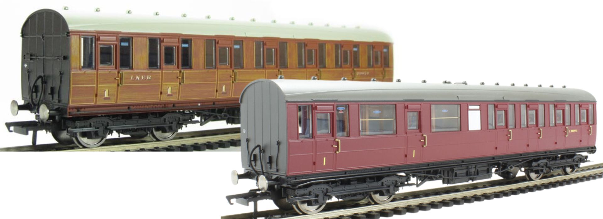 Hornby OO Gauge (1:76 Scale) LNER Gresley non-vestibuled suburban