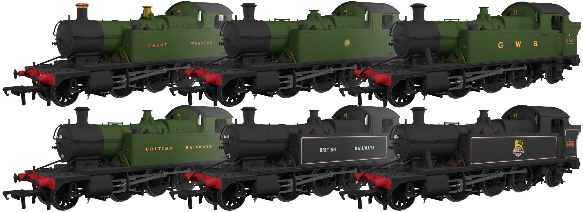 Rapido Trains UK OO Gauge (1:76 Scale) 2-6-2T Class 44xx Small Prairie GWR