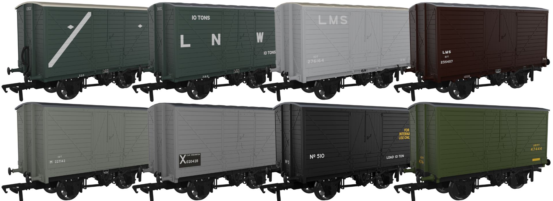 Rapido Trains UK OO Gauge (1:76 Scale) 10 ton covered van LNWR