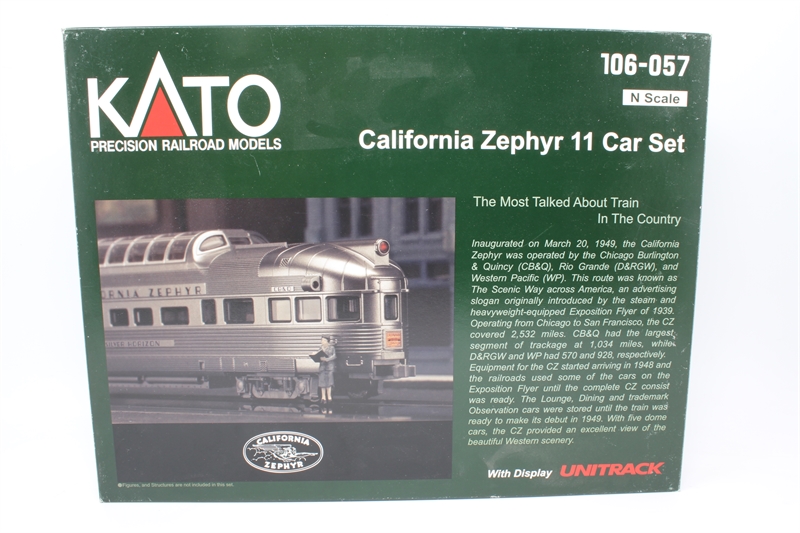 Kato 106-057 Corrugated California Zephyr of the Burlington Route -