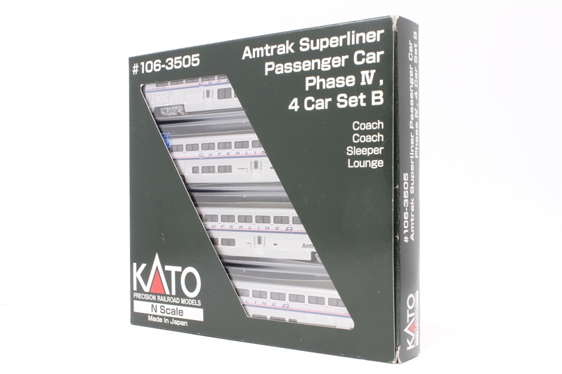 Kato 106-3505 Corrugated Superliner of Amtrak - silver - Hattons