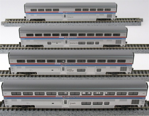 Kato 106-3510 Superliner of Amtrak - silver with red, - Hattons