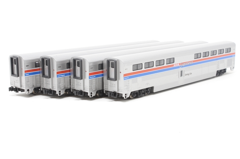 Kato 106-3510 Superliner of Amtrak - silver with red, - Hattons