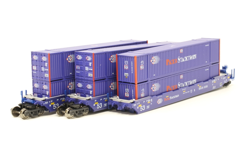 Kato 106-6118 Articulated well MAXI-IV container car of - Hattons