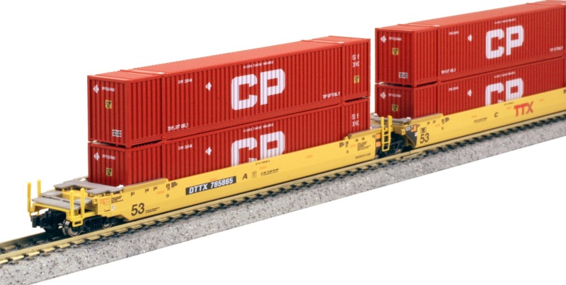 Kato 106-6184 Articulated well MAXI-IV container car of - Hattons