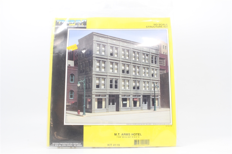 M.T. Arms Hotel Kit -- HO Scale Model Railroad Building -- #woo11900 M.T. Arms Hotel Kit -- HO Scale Model Railroad Building -- #woo11900