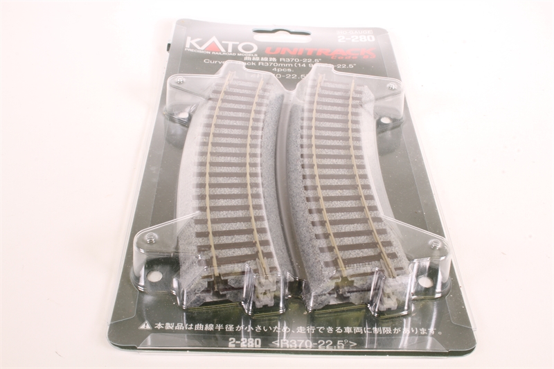 HO 430mm 16-7/8" Radius Curve 22.5-Degree (4