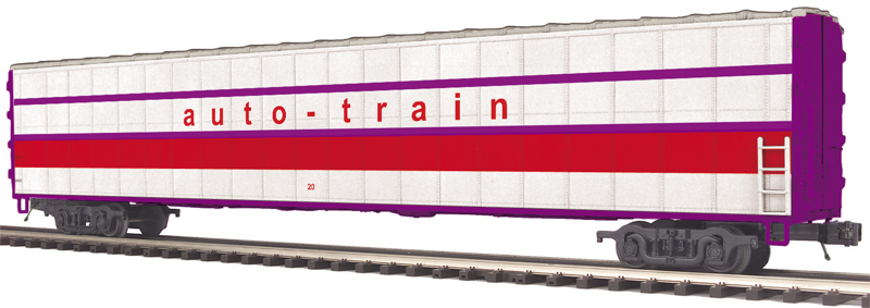 Wagon Porte-autos Amtrak Auto Carrier – Échelle O 3 Rails – MTH – Occasion
