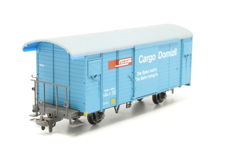 Wagon Couvert HOe Bemo 2283126 'Cargo Domicil' - Échelle Gbk-v - Occasion Bon état