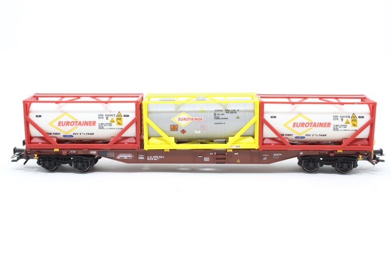 鉄道模型 Minitrix 13854 Container wagon-Set Type Eanos Freight Car