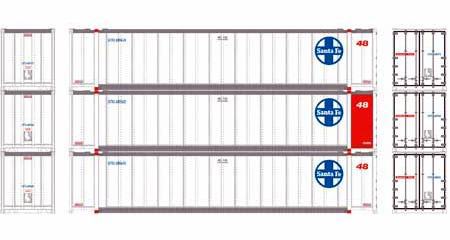 9Pk HO Scale 1:87 Shipping Containers – 48ft Cargo Box In 9 Different Colors, Pre-Built Ready For Your Model Railroad