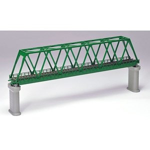 Tomix Bridge Rails Tomix (Tomytec) 3033TMX Truss Bridge Set with Piers Kit (Green) - Hattons