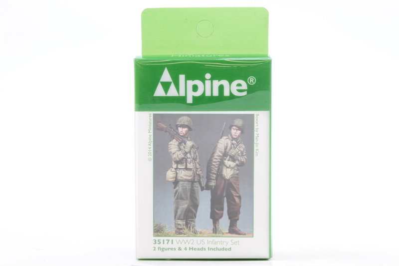 Alpine Miniatures 35171ALPN WW2 US Infantry Set 2 Figures - Hattons
