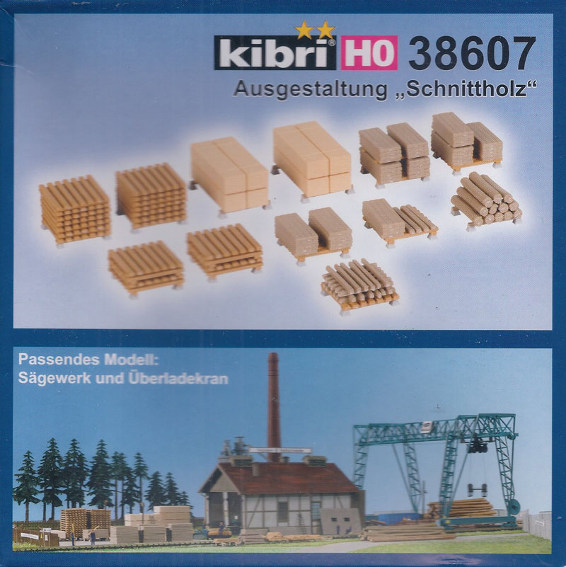 Kibri 38607KIB Accessories set with sawn timber HO scale