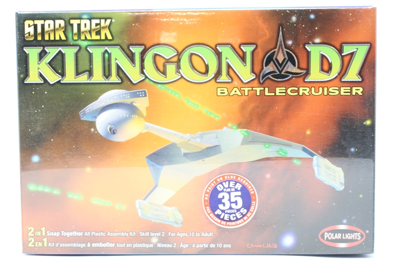 Polar lights 1:350 Star Trek TOS Klingon D7 Snap Window Box/Pre-decorated