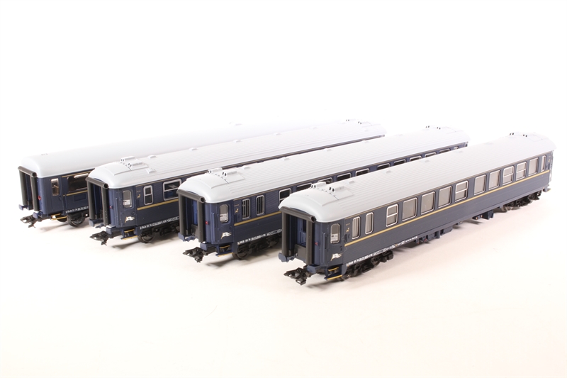 Marklin 43234 4-Car SJ 'Blue Train' Coach Pack - Hattons