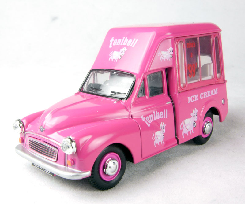 Oxford Diecast 43MM043 Morris Minor van 'Tonibell Ice Cream' in pink