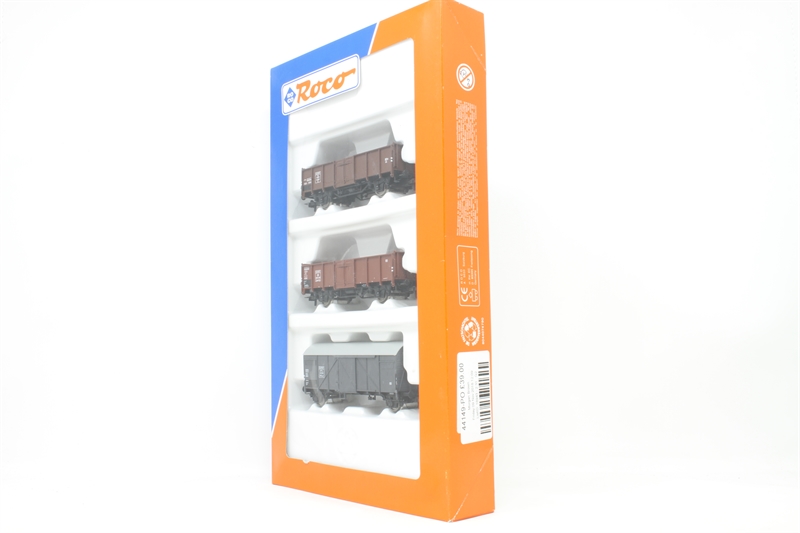 ROCO 76004 Coffret de 3 pièces: Wagons de marchandises,Epoque III HO SNCF