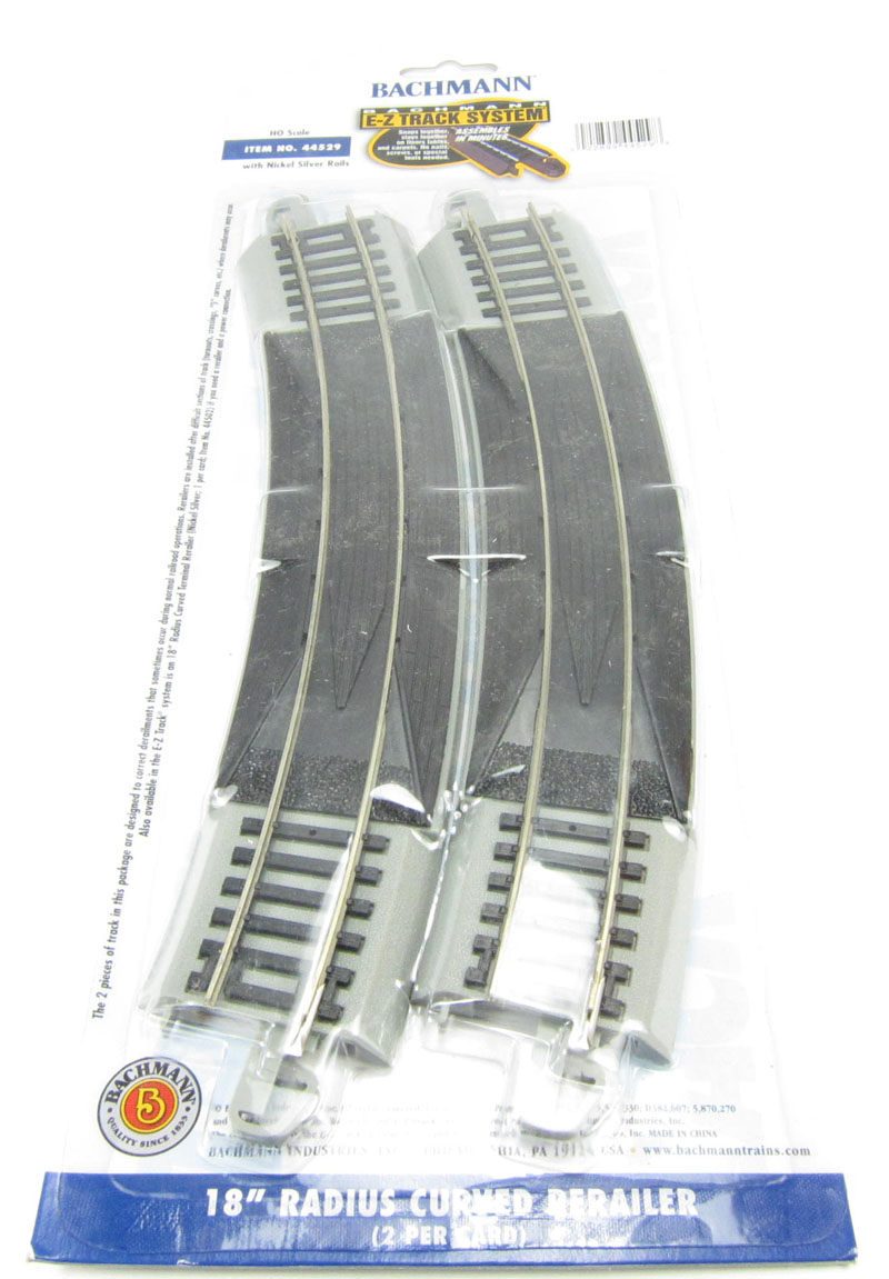 Bachmann USA 44529BAC 18in.Radius Curved Rerailer (2/Card)