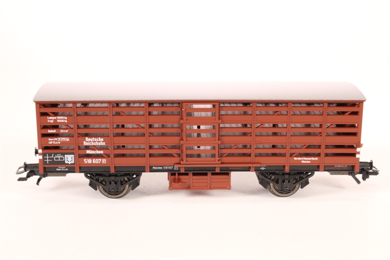 Märklin H0 - 4612 - Wagon De Marchandises Pour Trains Miniatures 5 5 Porte Voitures A Deux Essieux Sans Charge Db