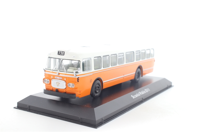 Scania Vabis D11 Bus Modellauto, Orange, 1:72 – Sammlerstück Von Atlas