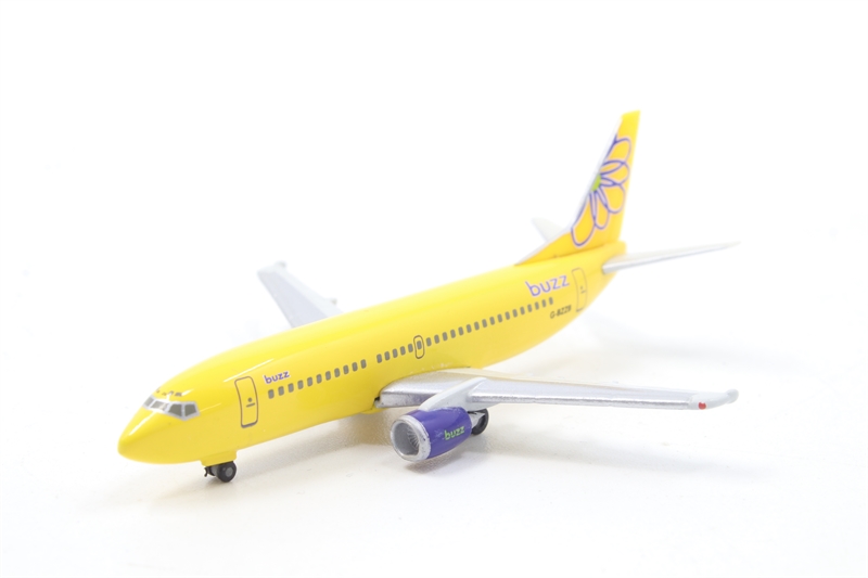 Herpa 513043 Boeing B737-3L9 Buzz G-BZZB 2000s colours - Hattons