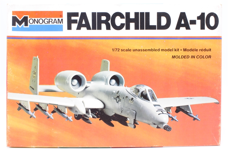 Maquette Monogram Fairchild A-10 Thunderbolt II échelle 1:72 - Édition 1977 USA - Occasion