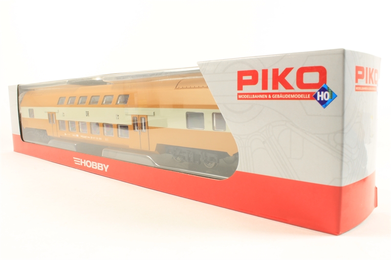 PIKO – Voiture De Voyageurs H0 DR – 2nde Classe, époque III, Longueur 147 Mm, Attelage NEM – Modèle Ferroviaire