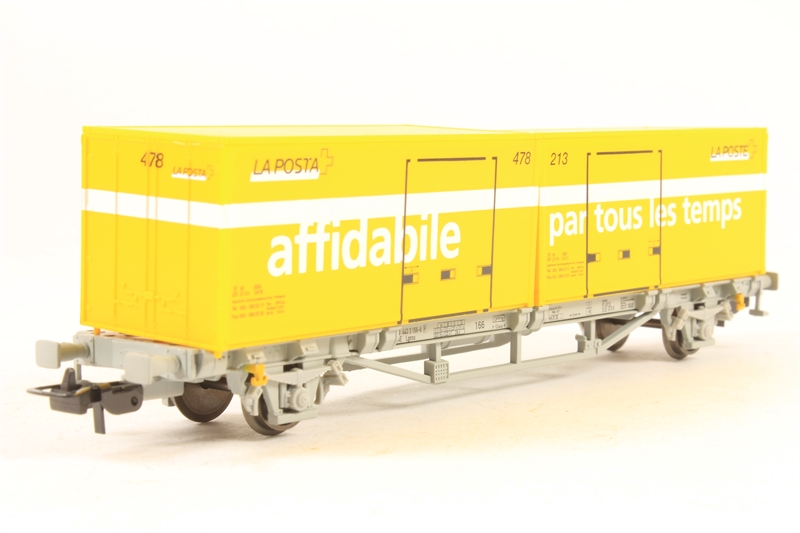 Jouef - Wagon PORTE CONTENEUR 3 SUISSES Sgss SNCF ep. V réf