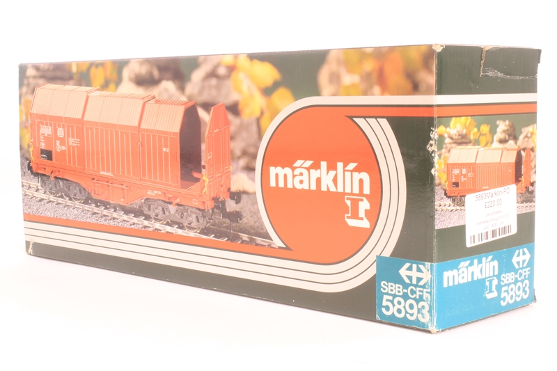 Wagon Märklin 58238 - Tombereau Avec Charge De Paille Et Bâche - Époque III - Occasion Comme Neuf