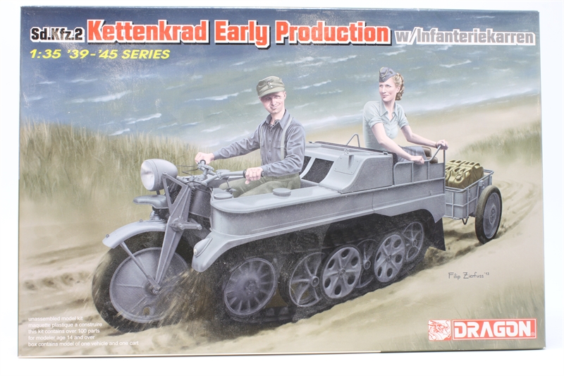 TM-1501G] 1:6 Scale Toy Model Sd.Kfz. 2 Kettenkrad Metal Vehicle in Grey - EKIA Hobbies