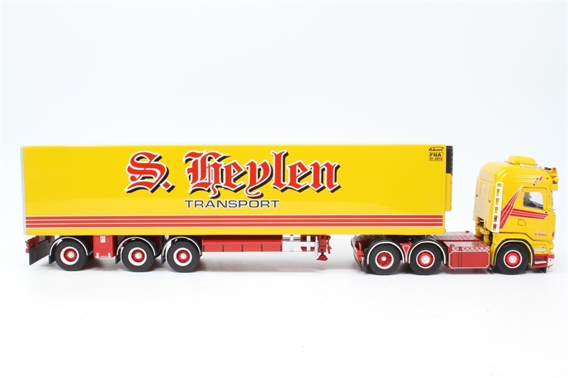 Miniature TEKNO 1/50 - Camion SCANIA R Highline - Transporteur HALLENGREE - NEUF