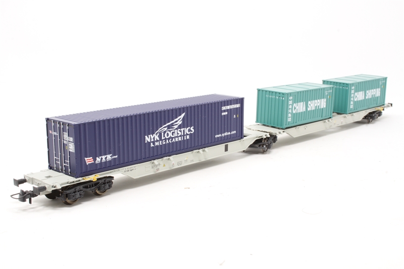 Wagon Roco HO 67027 – NS Plat à Ranchers Pour Conteneurs 3331210-7, Occasion