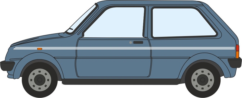 Oxford Diecast 76MET002 Modellino Austin Mini Metro, Colore Denim Blu Metallico, Scala OO Gauge. Prodotto Da Collezione, In Metallo E Plastica, Riproduzione Fedele.
