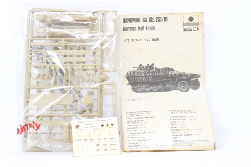 Maquette Semi-chenillé Allemand SdKfz 11 ESCI à L'échelle 1:72 - Neuf, Italie