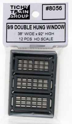 HO Scale Double Hung Windows – Tichy Train Group #8244 – 12pcs 29x78 With Glazing