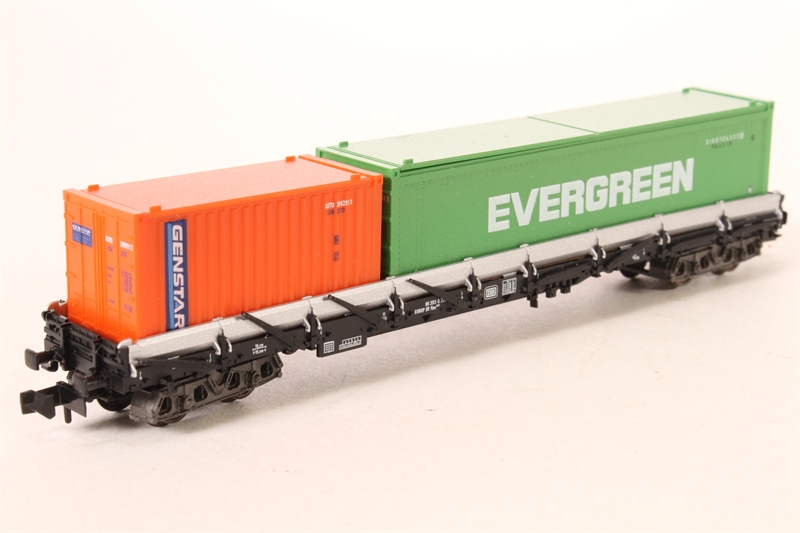 Wagon Porte-conteneur Fleischmann 8249 K échelle N - Evergreen