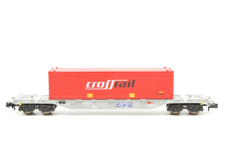 Fleischmann N Fl Unité double de wagons porte-conteneurs, Db Fleischmann N Fl Unité double de wagons porte-conteneurs, Db