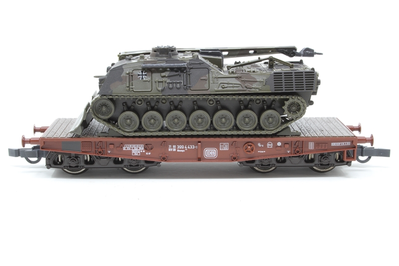 Roco Minitanks HO Réf.845 – Wagon Plat + Bergepanzer 2, édition Limitée