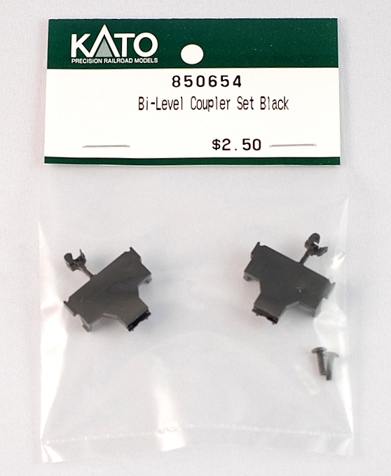 Kato 850654 Bi-Level Coupler Set of the Basic Black - pack of 2