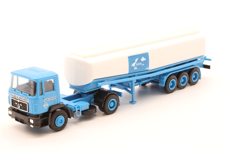 Herpa 864001HER MAN F90 with tank trailer 'Raab Karcher - Aral'