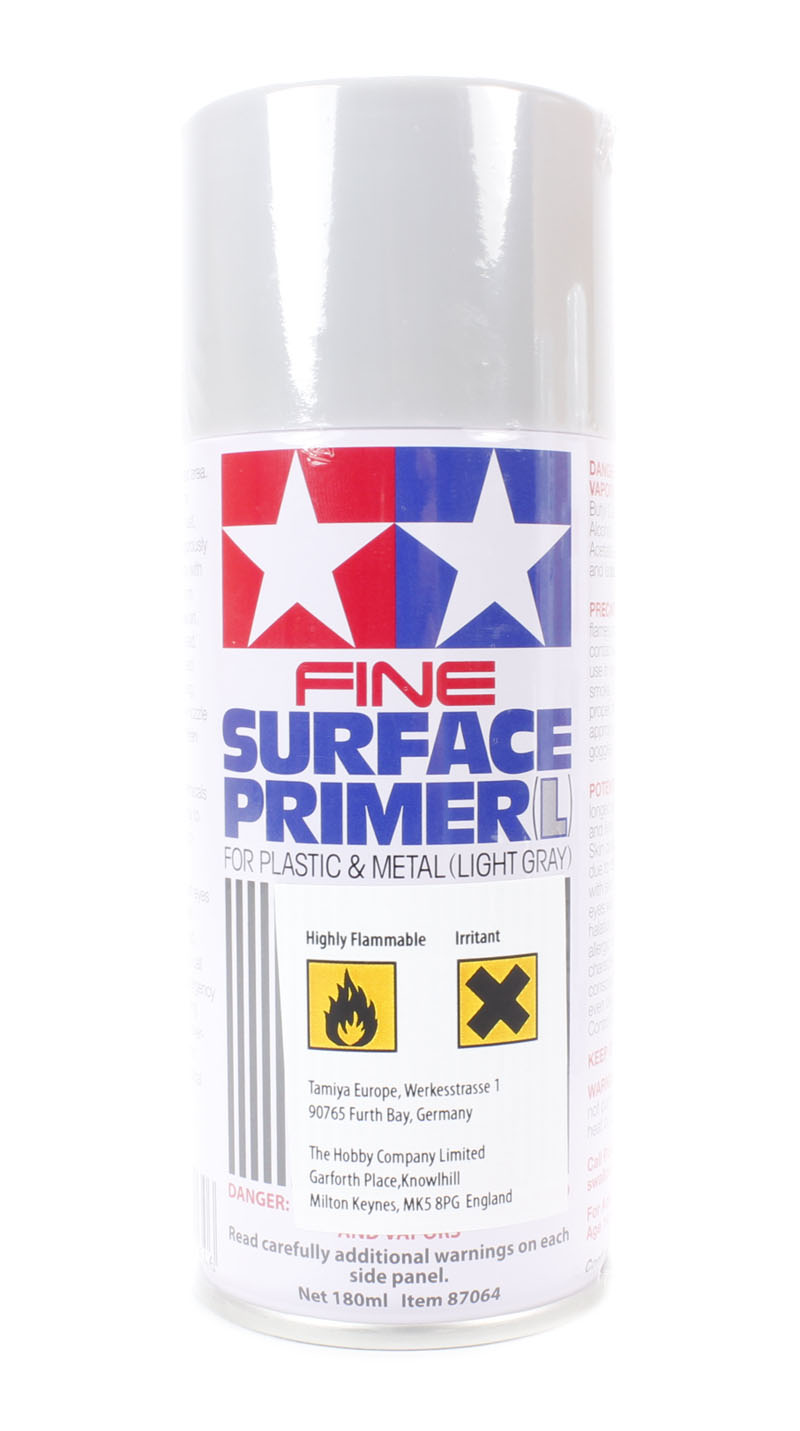 Tamiya 87064TAM Fine Surface Primer Light Grey 180ml