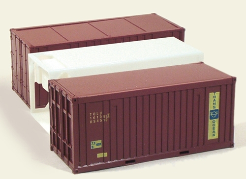 Trident Container Trident Miniatures 90186TDT 20' Container Set 2 Box Vans & - Hattons