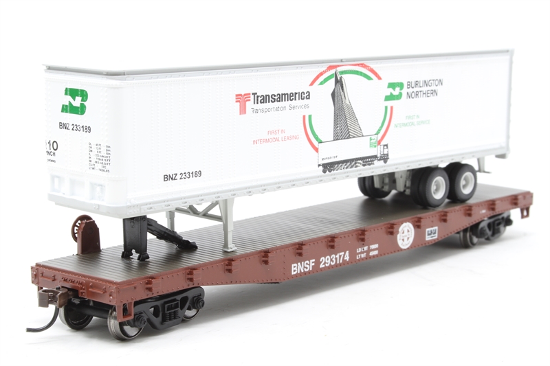 Athearn Ath Flat Car With Trailer Bnsf